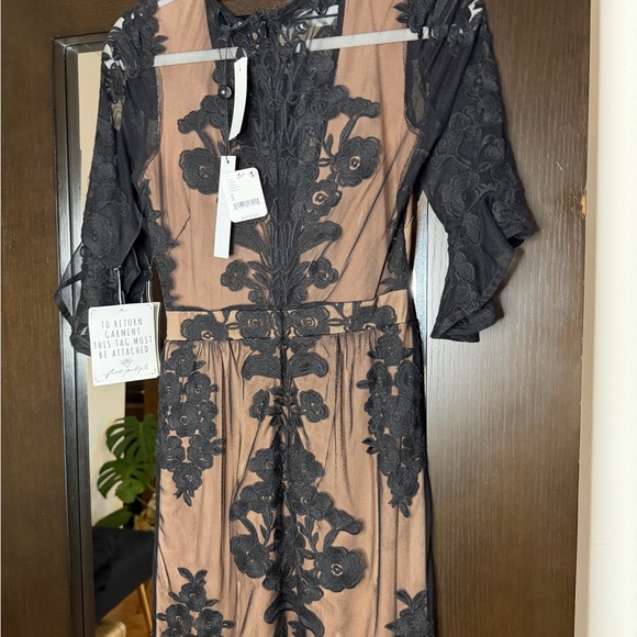 For Love And Lemons Black Floral Long Sleeve Dress - Picture 2 of 4